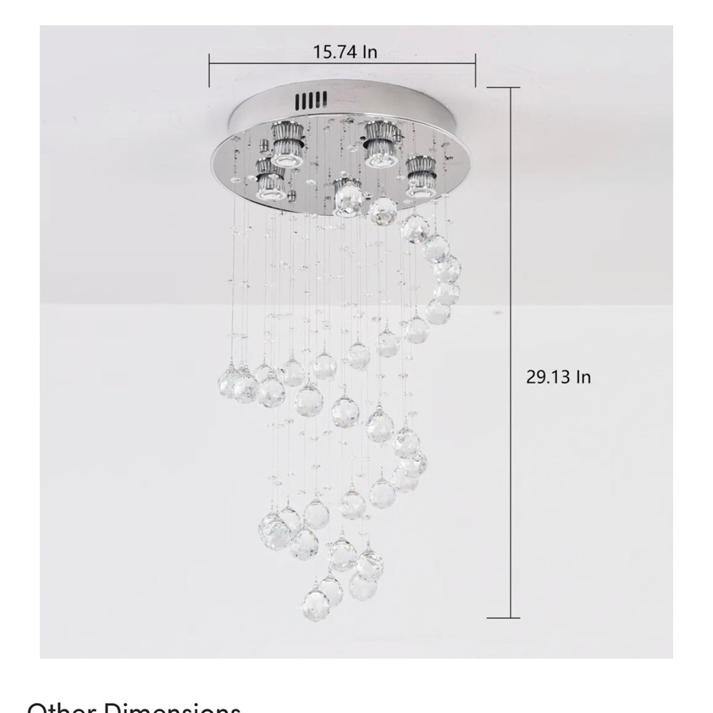Wade Logan Silver Crystal Chandelier